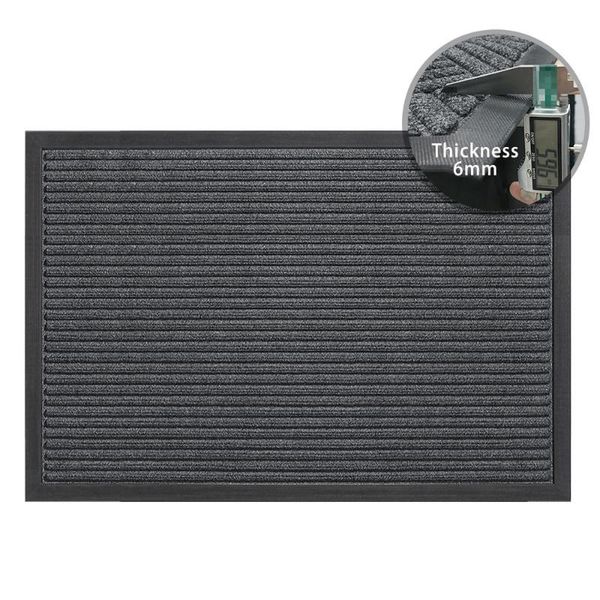 

carpets door mat outdoor entrance - doormats for front door, back and indoor, entry rugs, grey 17.71 inch x 29.52