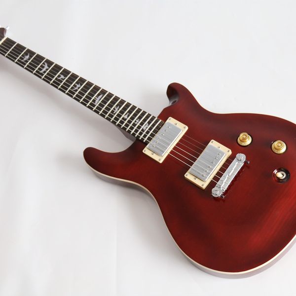 

dark red electric guitar, veneer hh pickups