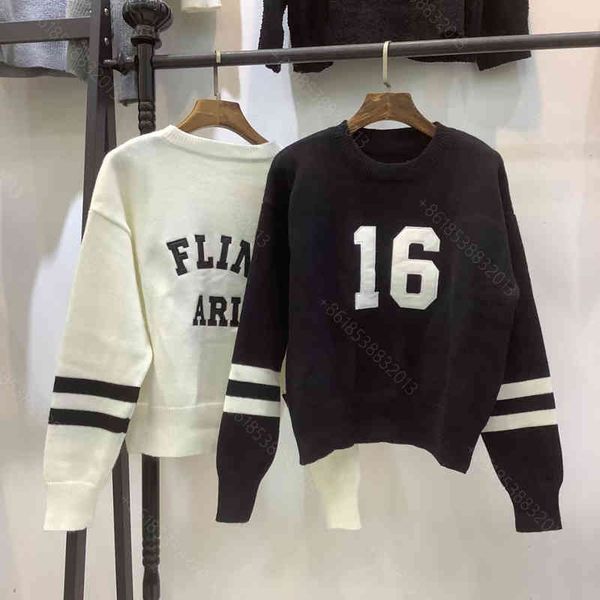 

fashion wool sweater hoodie for women college style designer tech fleece sweaters pullover womens long sleeve shirt bottoming shirt brand lo, White;black