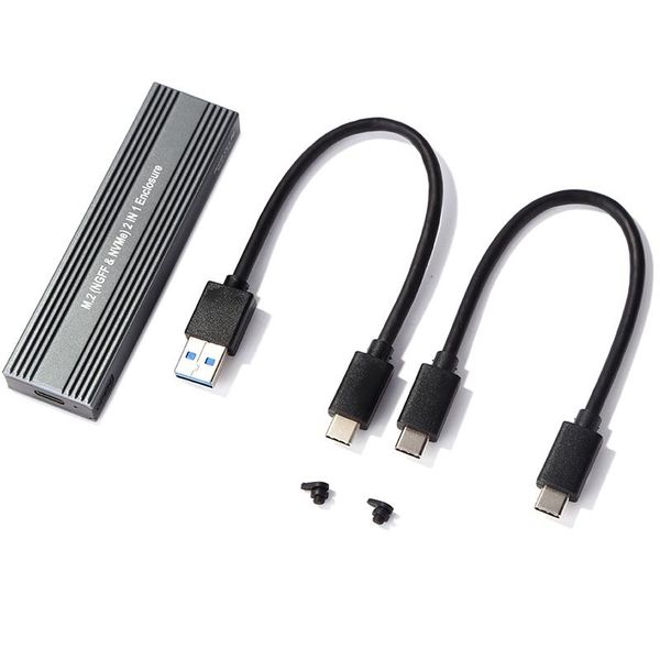 

hubs m2 ssd case nvme enclosure m.2 to usb type c 3.1 adapter for dual protocol pcie ngff sata m/b key