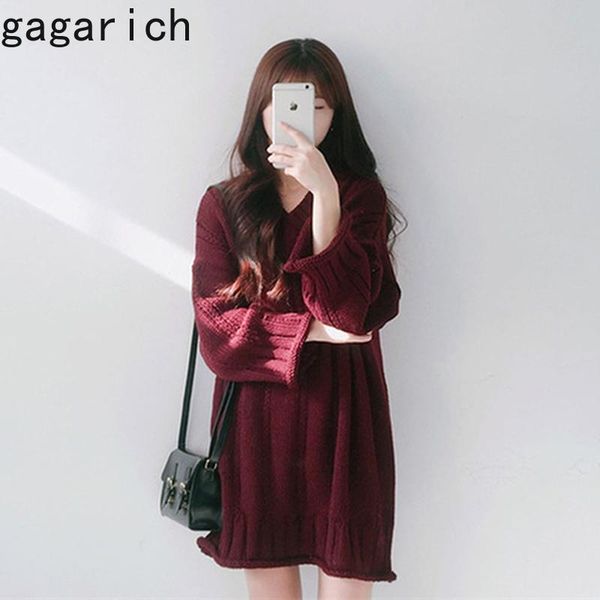 

gagarich women sweater long-sleeved autumn winter 2021 korean-style loose thick pullovers warm wear drop women's sweaters, White;black