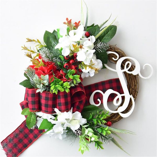

christmas wreath door flowers holiday front hanging decoration creative decoracion hogar decorative & wreaths