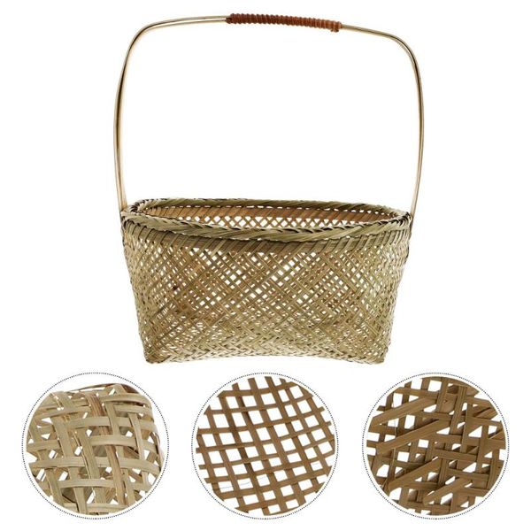 

storage baskets 1pc multifunction food basket fruit egg weaving chic