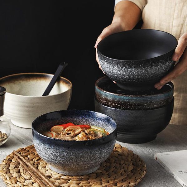 

bowls 7 inch japanese rice bowl ceramic ramen el restaurant home creative retro daily porcelain threaded tableware ce / eu