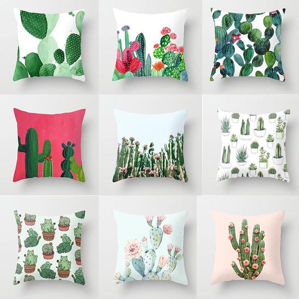 

cushion/decorative pillow case special tropical plant cactus design cover sofa office car cushion covers decorative