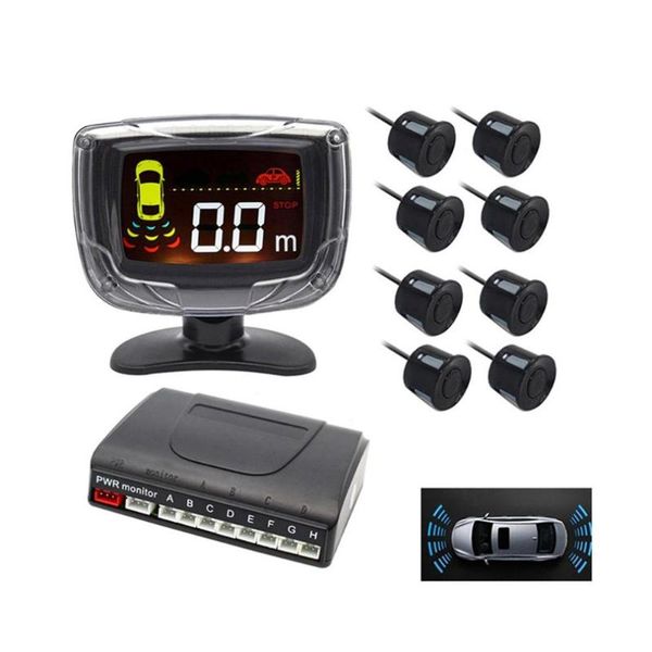 

car rear view cameras& parking sensors reversing radar six-probe lcd liquid crystal front and double alarm