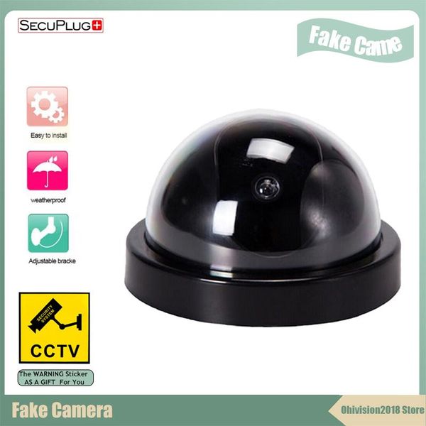 

secuplug+ indoor dummy dome security camera infrared wireless cctv surveillance fake outdoor false simulation ip cameras