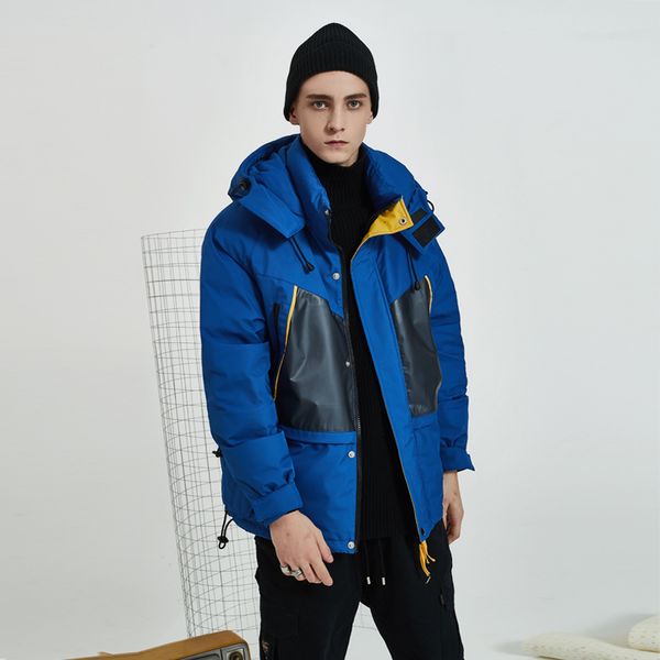 

Men's Down & Parkas winter warm cotton jacket hooded to keep IMI0, Black