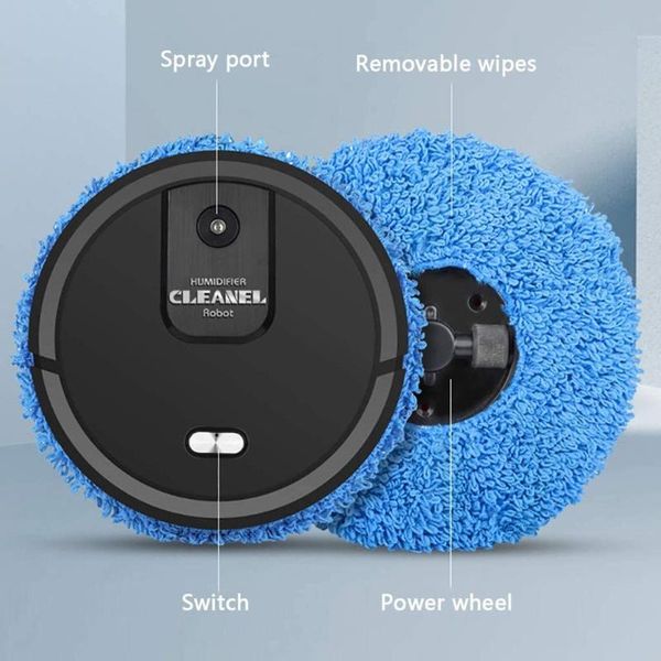 

robot vacuum cleaner rechargeable intelligent sweep humidifying spray 3 in 1 cleaners