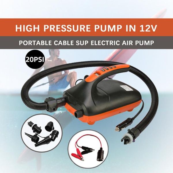 

pneumatic tools ruitx electric air pump 20psi 12v dc high pressure with intelligent dual stage auto-off function for inflatable boat