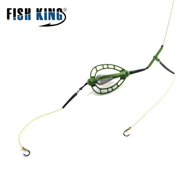 

30g-60g stainless steel carp fishing rigs hair europe feeder group sinker bait cage holder hookfishi hooks