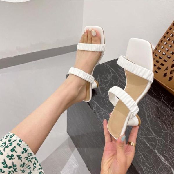 

casual women sandals high heel slippers, Black