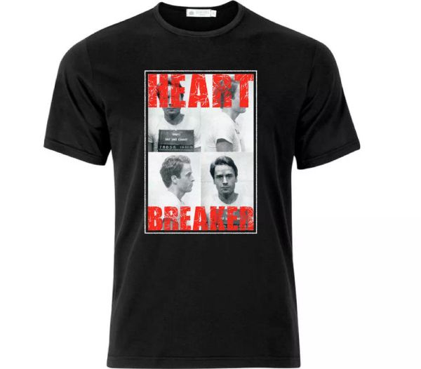 

Ted Bundy Heart Breaker Serial Killer T Shirt Black, White;black
