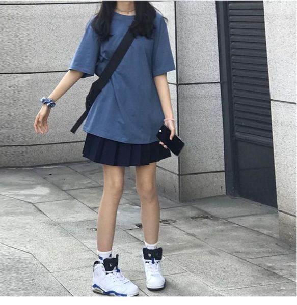 

women's t-shirt summer t shirt cotton women solid color female white tee o-neck tshirts oversize tees short sleeve femme wholesale
