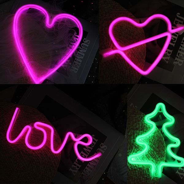 

led love cupid christmas tree modeling neon party and decorative lights