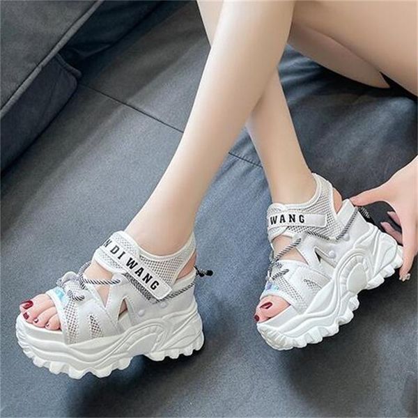 

dress shoes platform sandals women 2021 summer chunky high heels female wedges for fish toe casual beach, Black