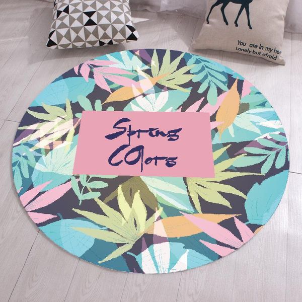 

round colorful painted floor mat animal geometric cartoon pattern bedroom living room home chari seat area carpet carpets