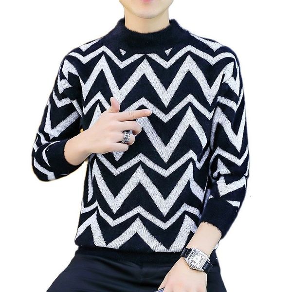 

men's sweaters lung, knitted-out shirt, autumn, casual mesh, round collar, patchwork, short sleeve four colours, fashion product 2e0b, White;black