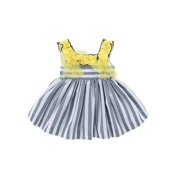 

newborn summer girls lolita dress for girls princess striped cotton dress baby first birthday party dress baby girl outfit, Red;yellow