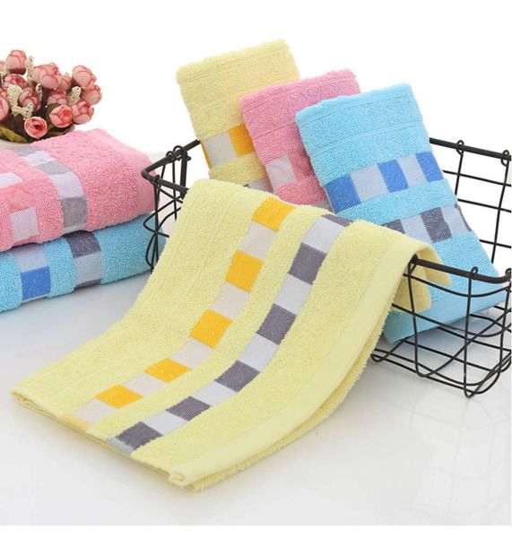 

square cotton water absorbent face household towel, White