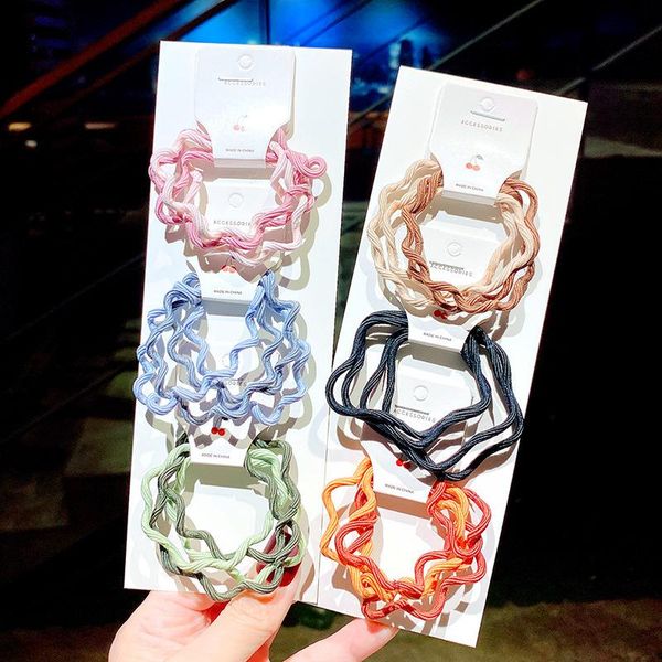 

pcs/set children cute colors elastic hair bands ponytail holder girls lovely scrunchies rubber kids accessories, Slivery;white