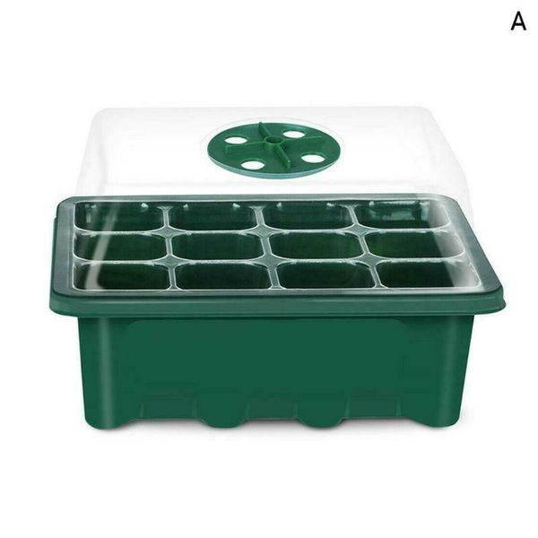

planters & pots 12 holes planting seed tray kit plant germination box with dome and base garden grow gardening 2021