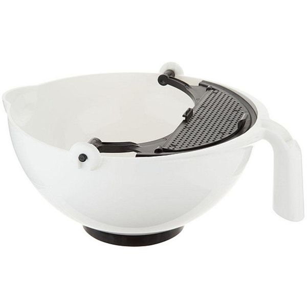 

bowls multi-purpose mixing bowl multifunctional fruits salad vegetables kitchen plastic partition with spatula colander