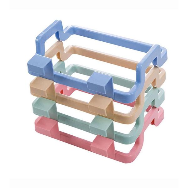 

pcskitchen plastic trash bag shelf holder cabinet door back hanging garbage kitchen tool storage & organization
