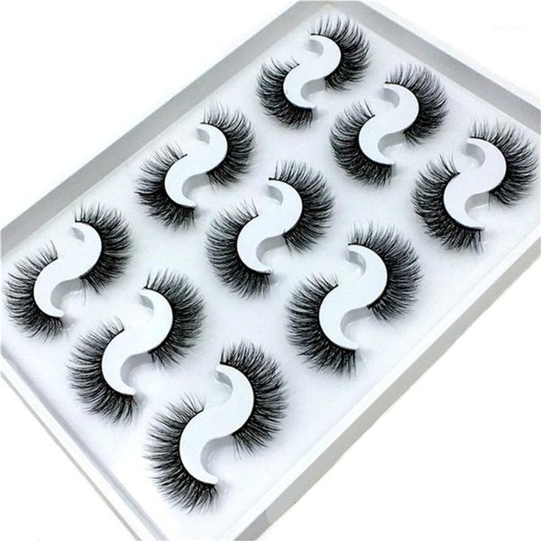 

pairs 6d natural mink eyelashes wholesale strip silk lashes makeup eyelash extension false for beauty handmade1