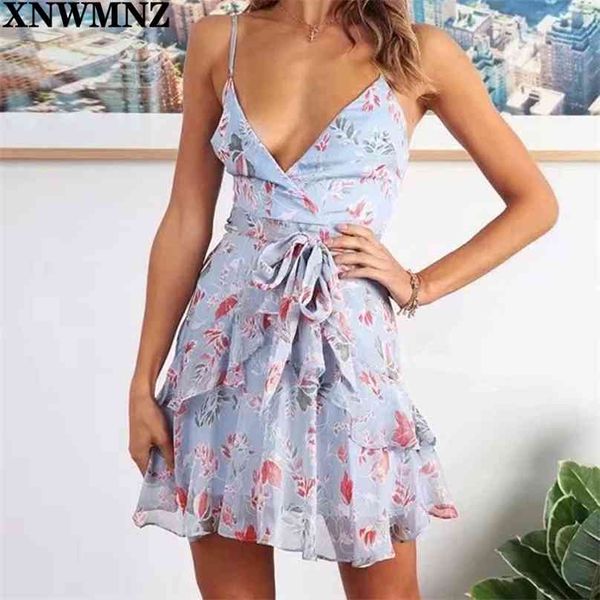 

dress spaghetti strap female high waist sheath printed dresses for women summer mini vestido de mujer 210520, Black;gray