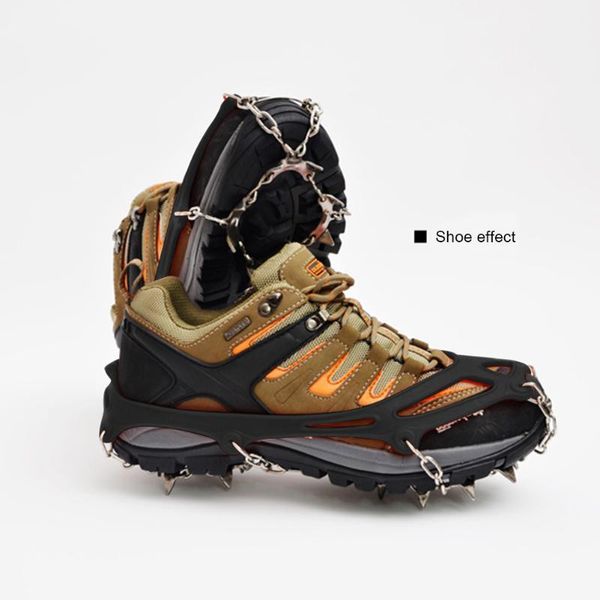 

studs ice snow claw gripper anti-slip spikes grips crampon winter outdoor climbing hiking fishing anti slip shoes cover m-xl cords, slings a