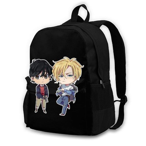 

backpack banana fish backpacks trekking teen breathable charm polyester bags