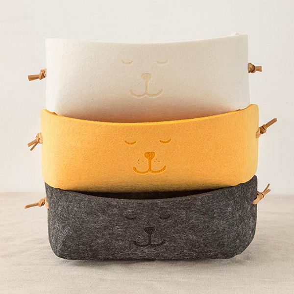 

colors nordic felt storage basket office deskbox simple key jewelry money bag bags
