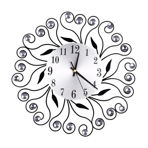 

desk & table clocks wrought iron diamond fashion wall clock bedroom silent metal decor suitable for rooms coffee shop w30523