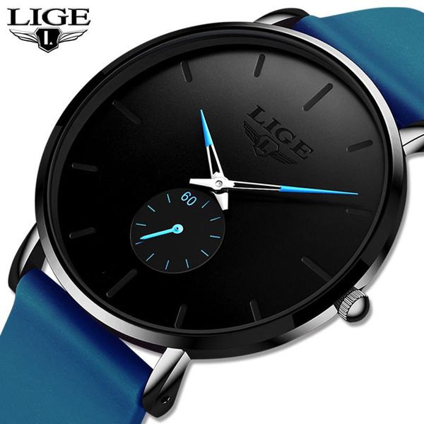 

wristwatches 2021 quartz watches for men leather strap male sport wristwatch business clock watch reloj hombres, Slivery;brown