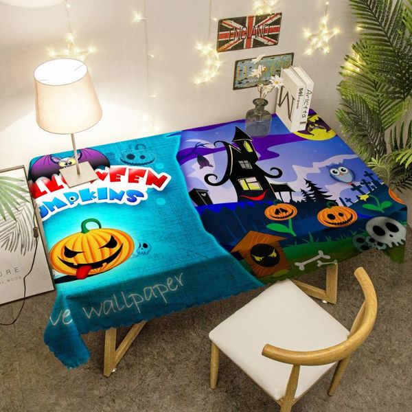 

table cloth 2021 horror halloween tablecloth waterproof cartoon linen mesas de comedor