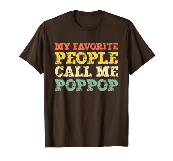 

my favorite people call me pop-pop vintage gift t-shirt, White;black