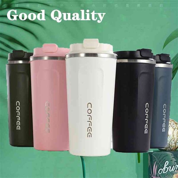 Caneca Thermo Copo de café com fundo de aço inoxidável engraçado dobro para 210804