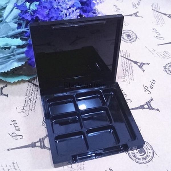 

storage bottles & jars 6 grids empty eye shadow, aluminum black palette pans, makeup tool, cosmetic diy plastic box