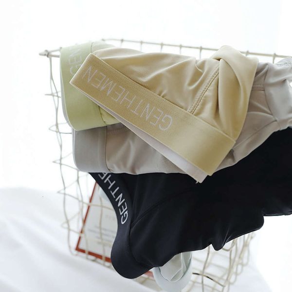

bao single ice silk men's underwear in summer is simple and fashionable, shooting first sending, Black;white
