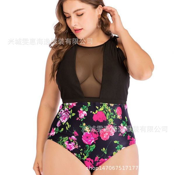 

mm fat extra large one piece swimsuit women's bikini, White;black