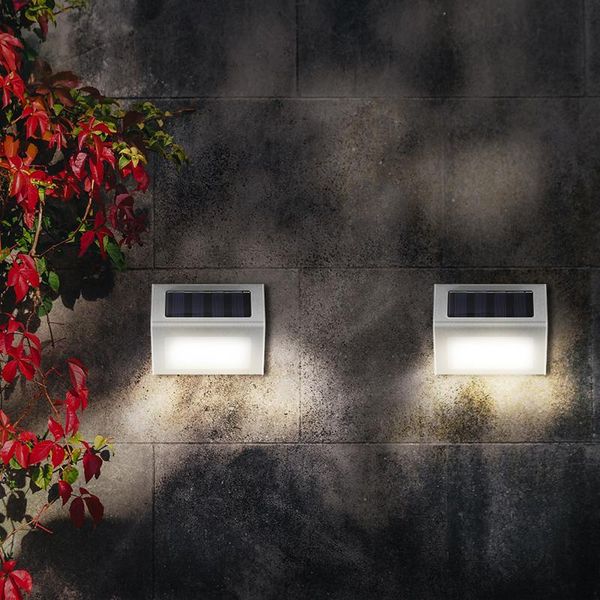 

outdoor wall lamps 6 led solar light waterproof stainless steel lamp garden lights