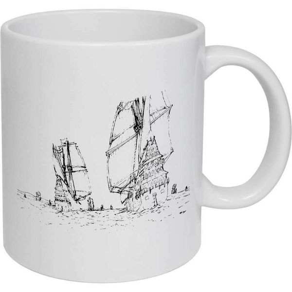 

mugs 'naval scene' ceramic coffee mug travel cup