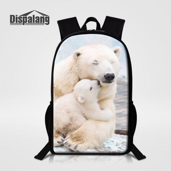 

backpack dispalang design women polar bear book bags for school casual rucksack daypack oxford fashion man