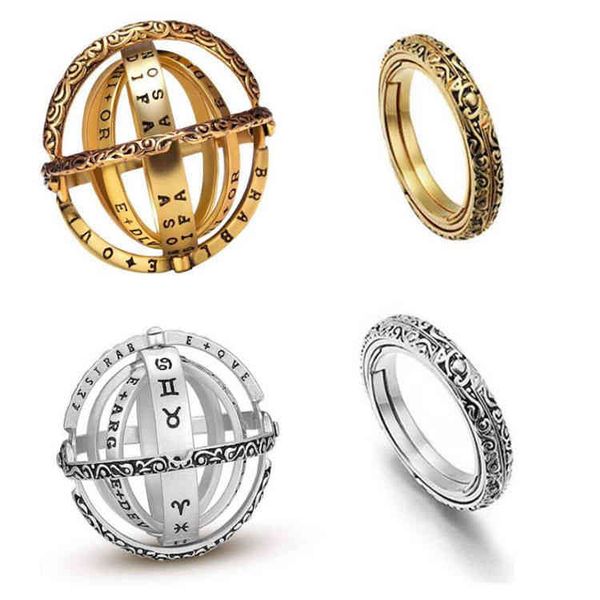 

rings personalized astronomical ball reversible deformable ring, Silver