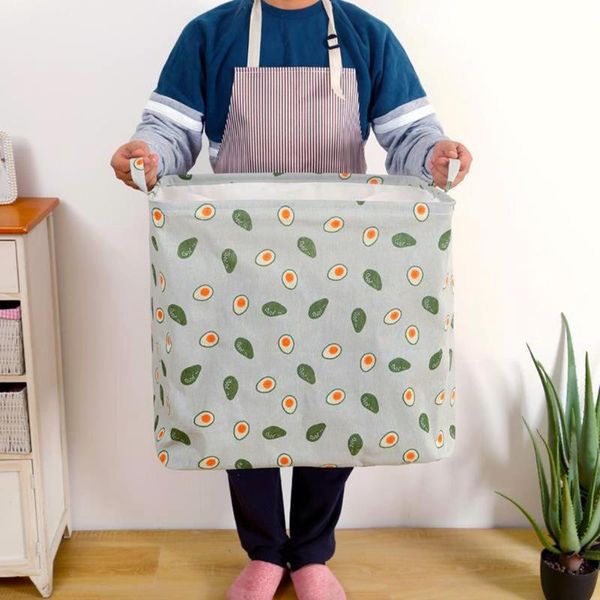 

foldable large capacity dirty laundry basket drawstring clothes toys storage bag with lid organizer & organization
