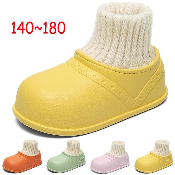 

slipper quality sock boots children' winter autumn kids toddler for girls baby boys cotton home 2021 shoes warm fluffy, Black;grey