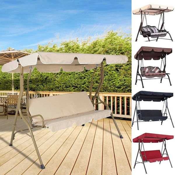 Gartenstühle Terrasse Schaukel Sitzbezug Wasserdicht Sunproof Outdoor Dekor Schutz Baldachin Sonnenschutz Universal Deckenabdeckung Y0706