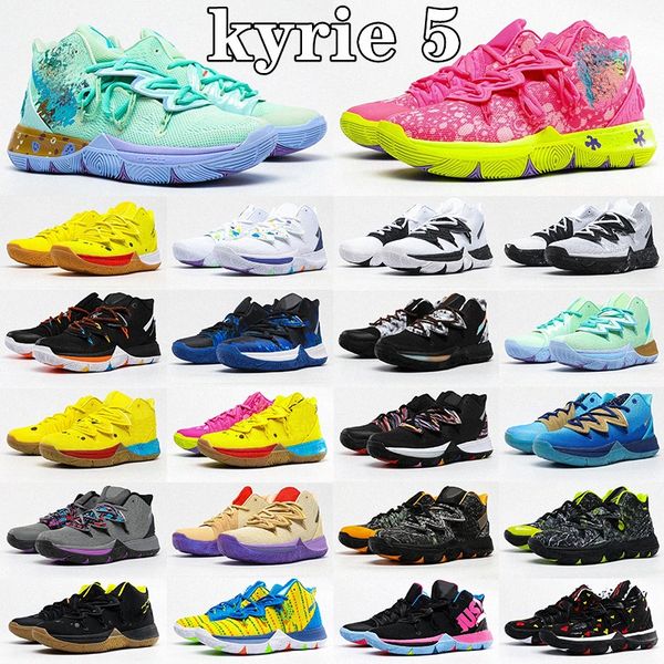 

2021 sponge x kyrie 5 pineapple house mens basketball shoes irving 5s graffiti keep sue fresh 20th anniversary man sports sneakers y0e8#
