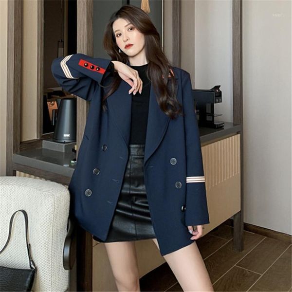 

spring autumn blazer women coat fashion plus size loose casual blazers and jackets women's suits, White;black